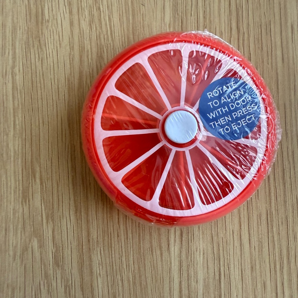 Grapefruit Citrus Pill Container